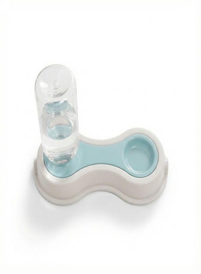 TUKLOZ Automatic Pet Water Dispenser, Dog Cat Rabbit Bowl Feeder, Anti-Skid Blue Dish - Image 2